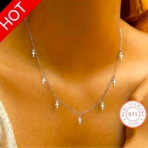 NEW!  Gorgeous Sterling Silver Tiny Cross Pendant Necklace. Details in photos